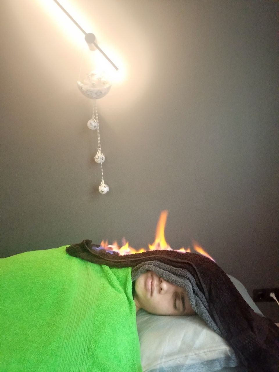 Огненный массаж головы